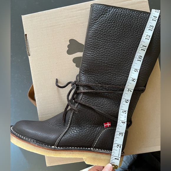 Duckfeet Silkeborg tall leather shearling wool winter boots size 39 new in box - Picture 12 of 16